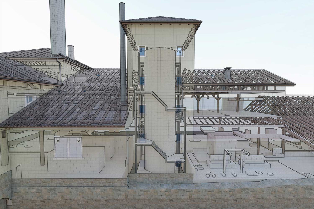 3D-Modellierung Industriegebäude
